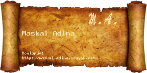 Maskal Adina névjegykártya